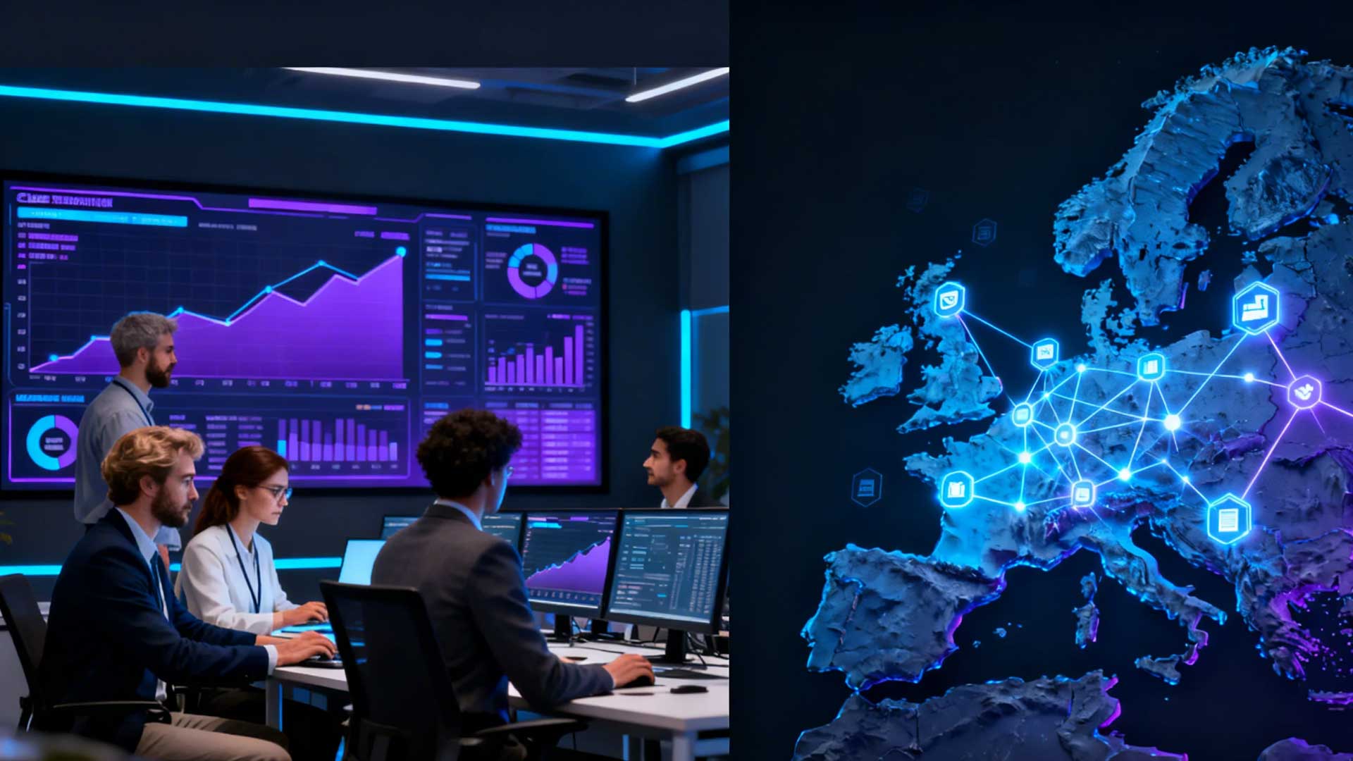Landing page for business people in Europe