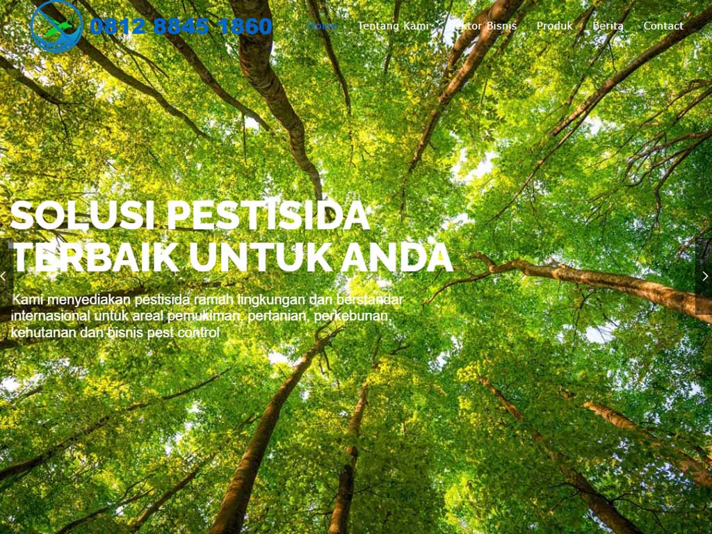 Website design for pest supplies store in Bekasi, Indonesia – e-commerce ready landing page
